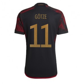 Germany Mario Gotze #11 Replica Away Stadium Shirt World Cup 2022 Short Sleeve